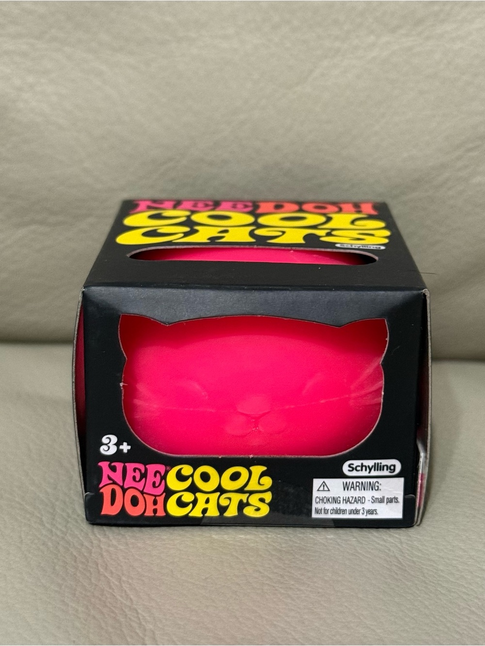 New NEEDOH Cool Cats Kitten Nee Doh Stress Ball SQUISHY Fidget Toy Pink